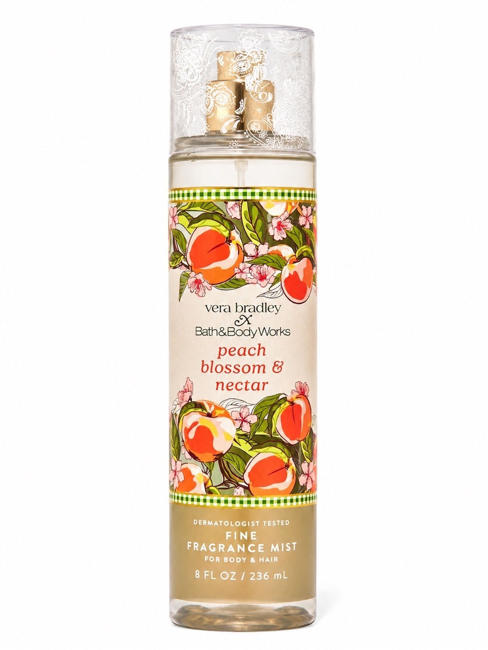 Vera Bradley x Bath & Body Works Peach Blossom & Nectar Fine Mist 8oz NWT